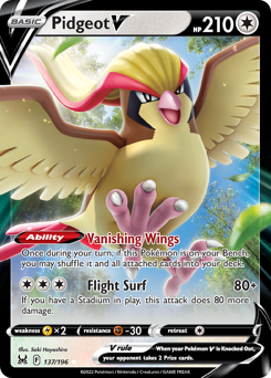 Pidgeot V #137 Lost Origin