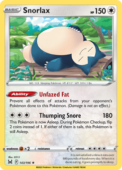 Snorlax #143 Lost Origin