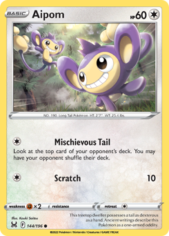 Aipom #144 Lost Origin