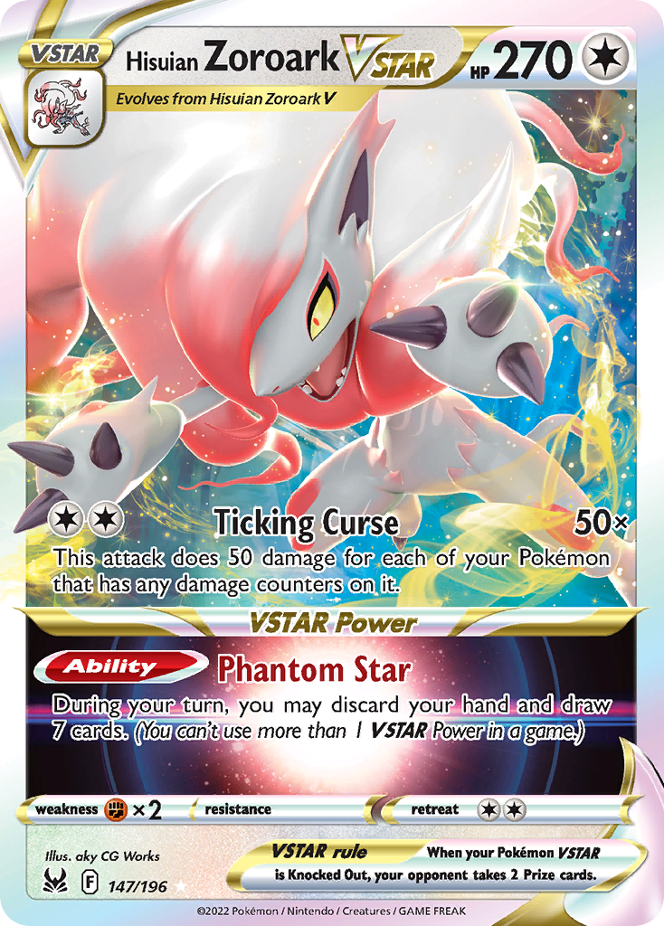 Hisuian Zoroark VSTAR #147 Lost Origin