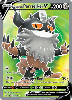 Galarian Perrserker V #183 Lost Origin