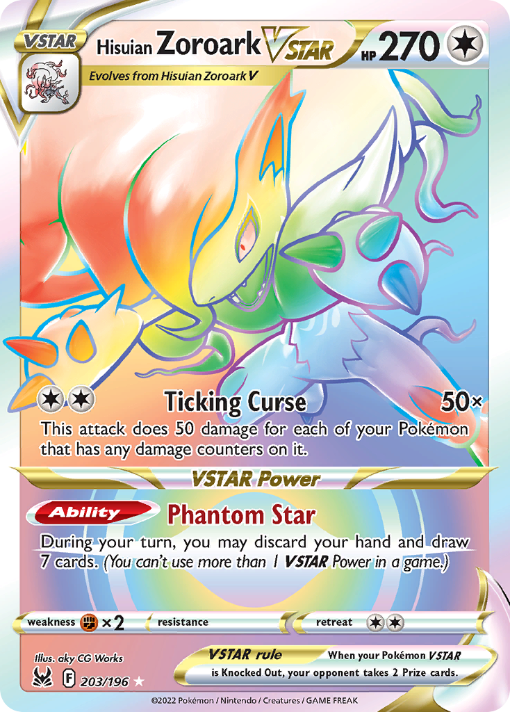 Hisuian Zoroark VSTAR #203 Lost Origin