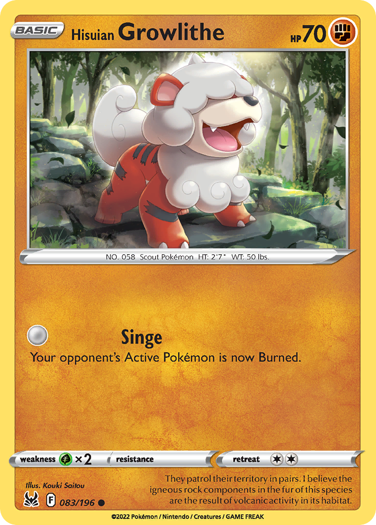 Hisuian Growlithe #83 Lost Origin