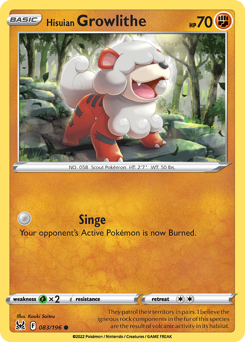 Hisuian Growlithe #83 Lost Origin