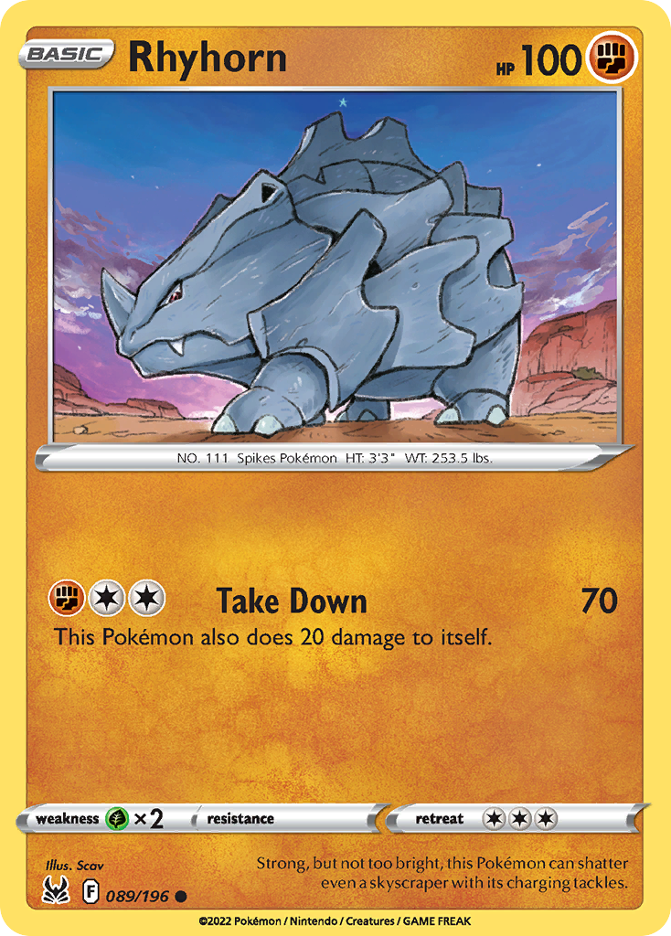 Rhyhorn #89 Lost Origin