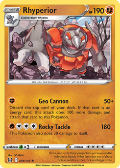 Rhyperior #91 Lost Origin