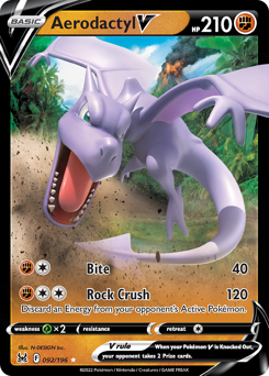 Aerodactyl V #92 Lost Origin