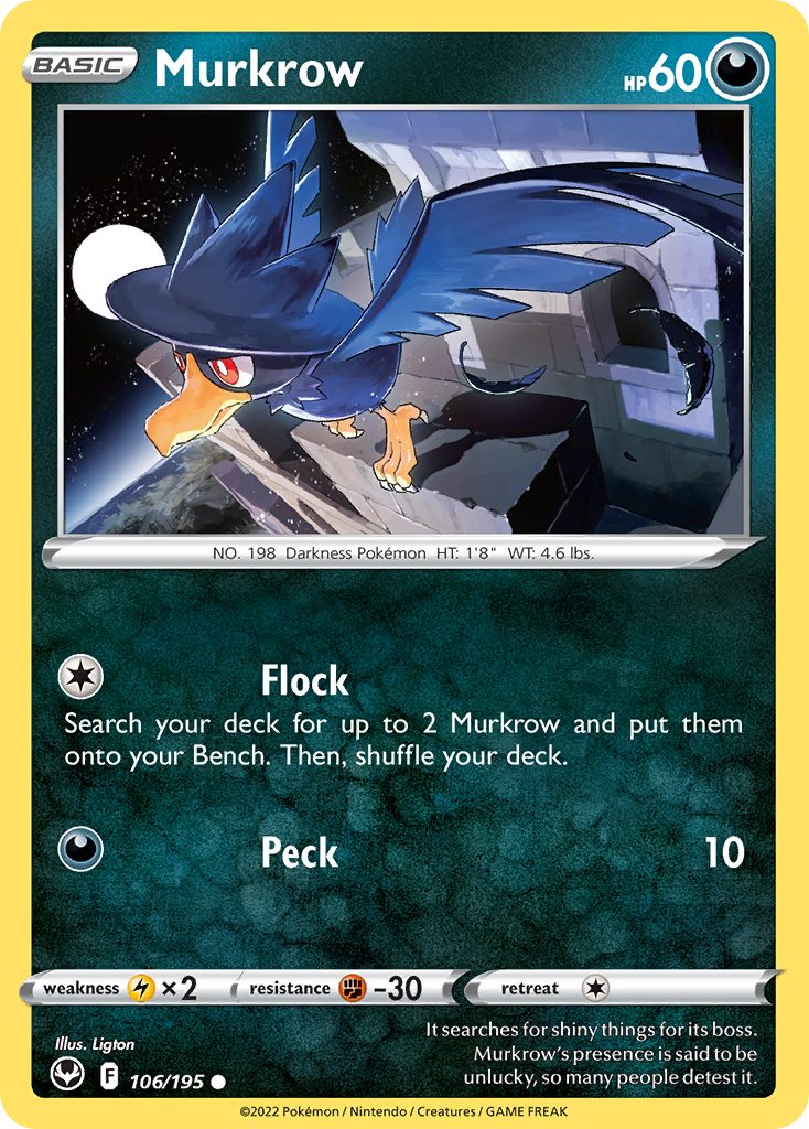 Murkrow #106 Silver Tempest