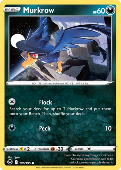 Murkrow #106 Silver Tempest