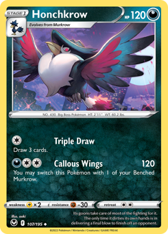 Honchkrow #107 Silver Tempest