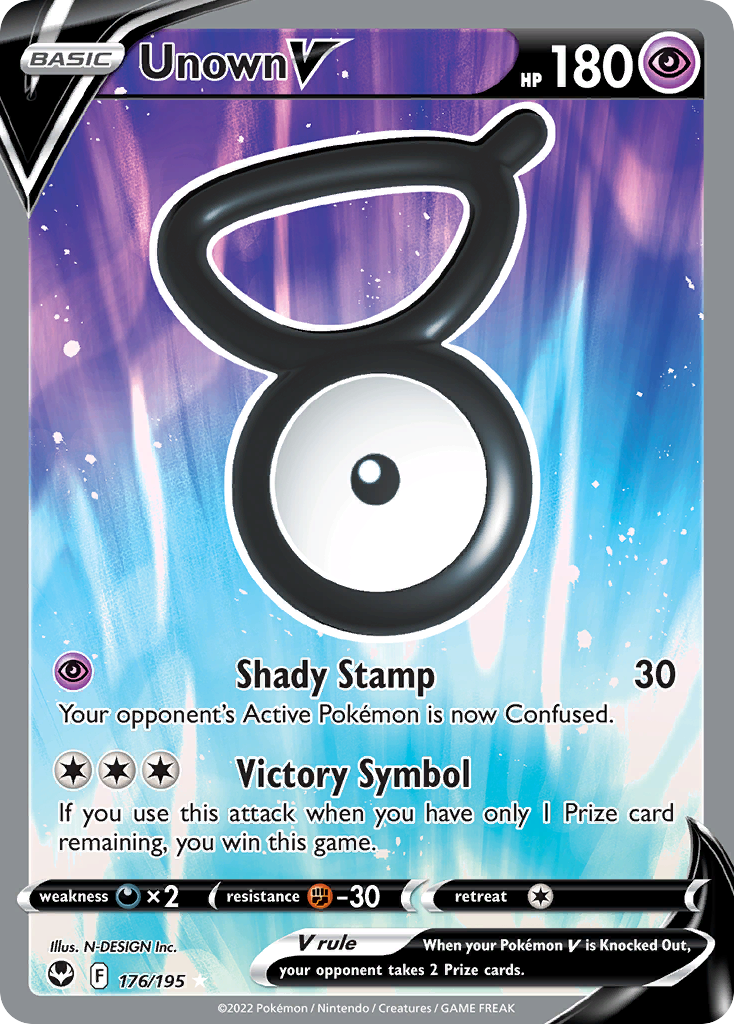 Unown V #176 Silver Tempest