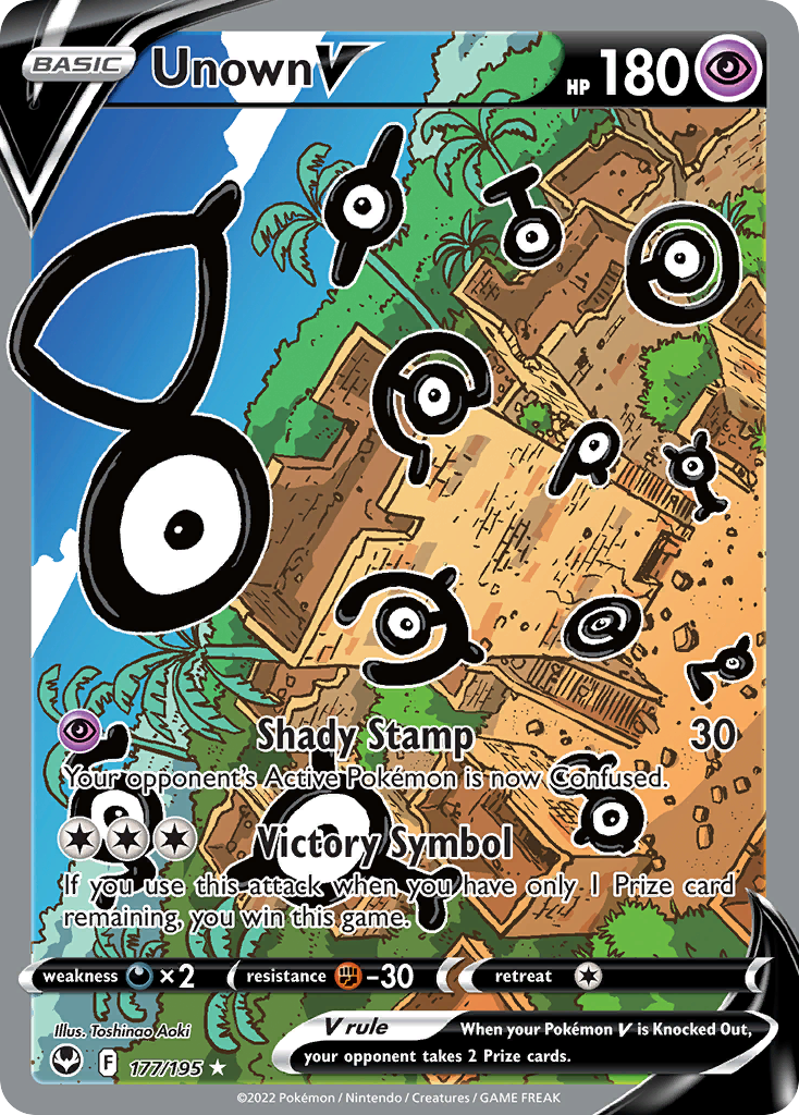 Unown V #177 Silver Tempest