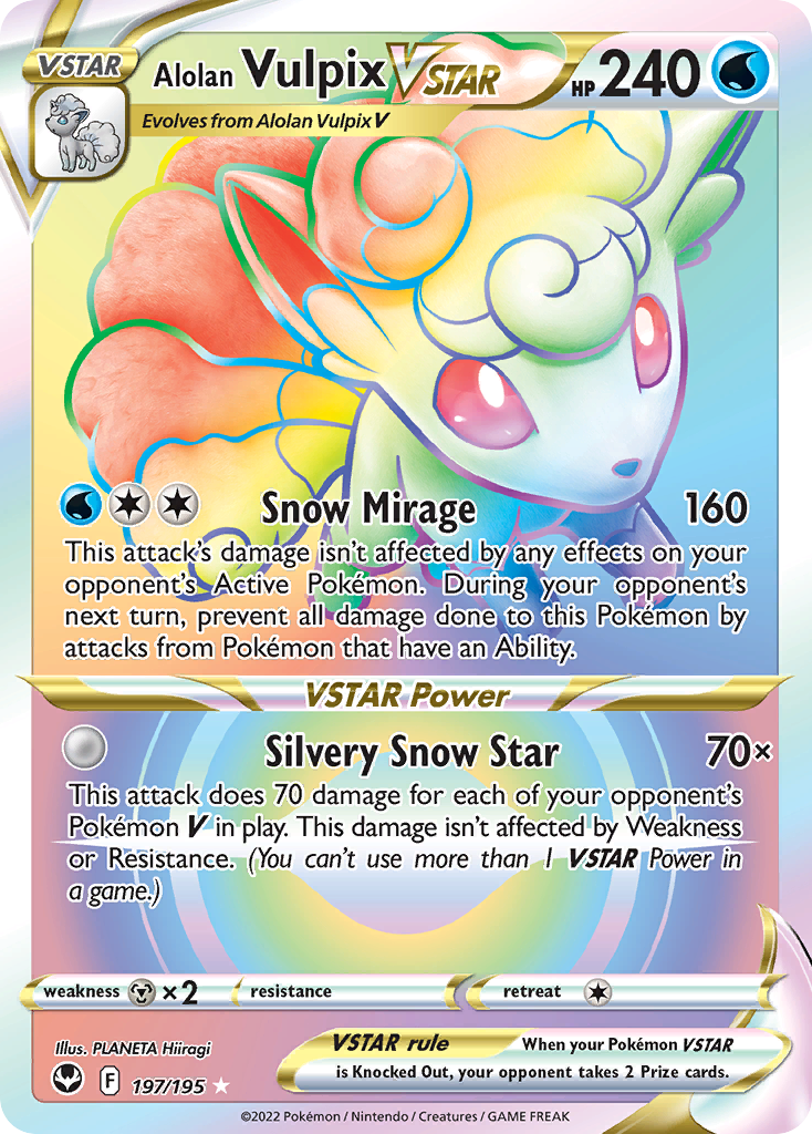 Alolan Vulpix VSTAR #197 Silver Tempest