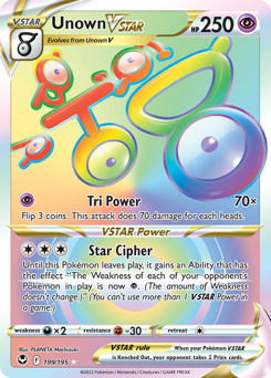 Unown VSTAR #199 Silver Tempest