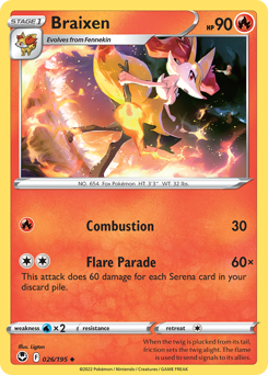 Braixen #26 Silver Tempest