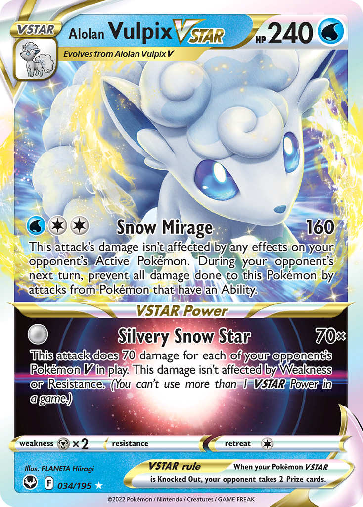 Alolan Vulpix VSTAR #34 Silver Tempest