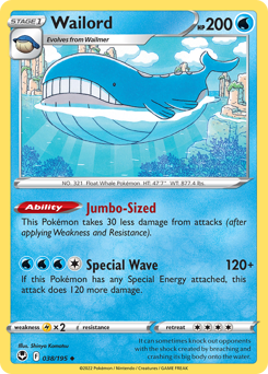 Wailord #38 Silver Tempest