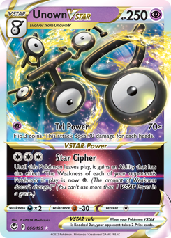 Unown VSTAR #66 Silver Tempest