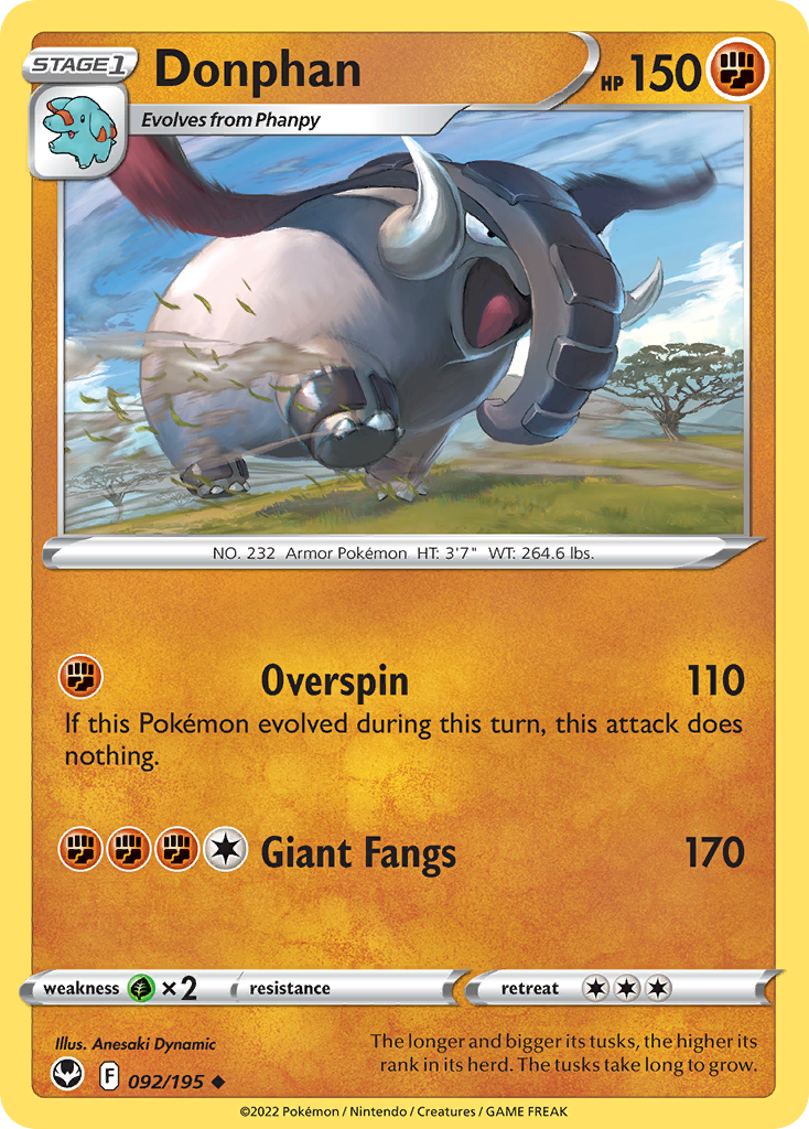 Donphan #92 Silver Tempest