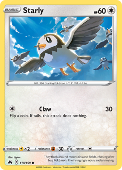Starly #110 Crown Zenith