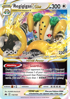 Regigigas VSTAR #114 Crown Zenith