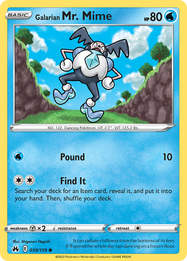 Galarian Mr. Mime #30 Crown Zenith