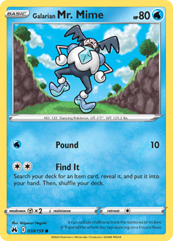 Galarian Mr. Mime #30 Crown Zenith