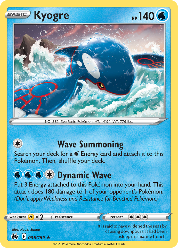 Kyogre #36 Crown Zenith