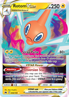 Rotom VSTAR #46 Crown Zenith
