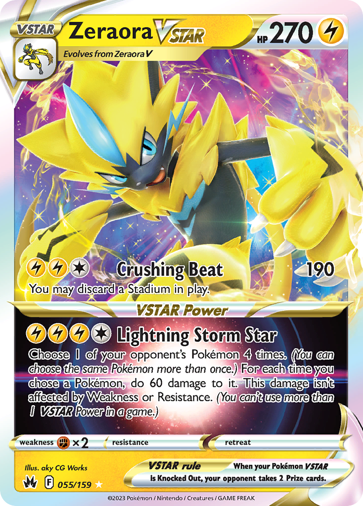 Zeraora VSTAR #55 Crown Zenith