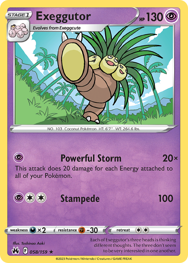 Exeggutor #58 Crown Zenith