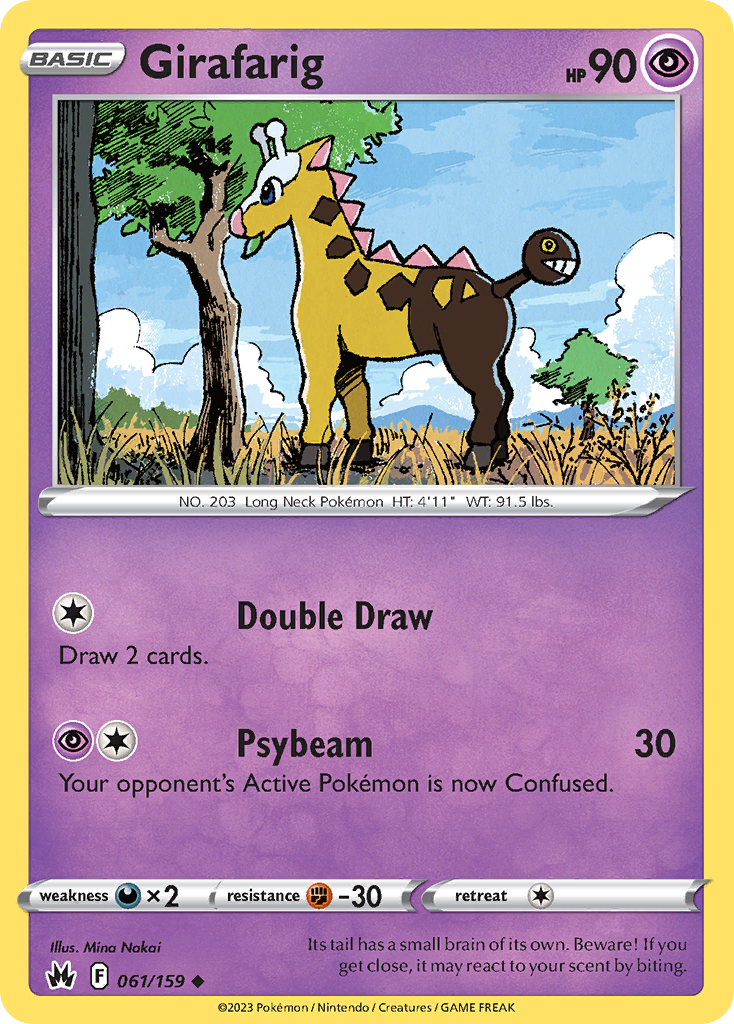 Girafarig #61 Crown Zenith