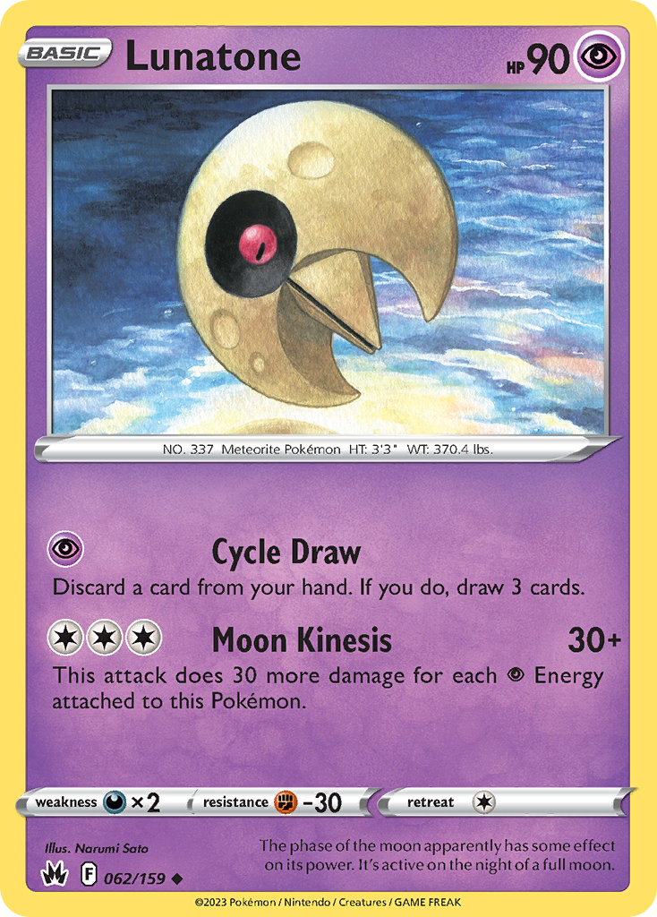 Lunatone #62 Crown Zenith