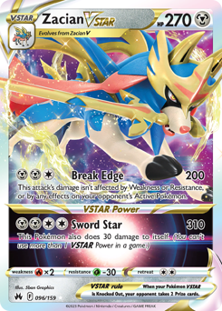 Zacian VSTAR #96 Crown Zenith