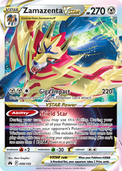Zamazenta VSTAR #99 Crown Zenith