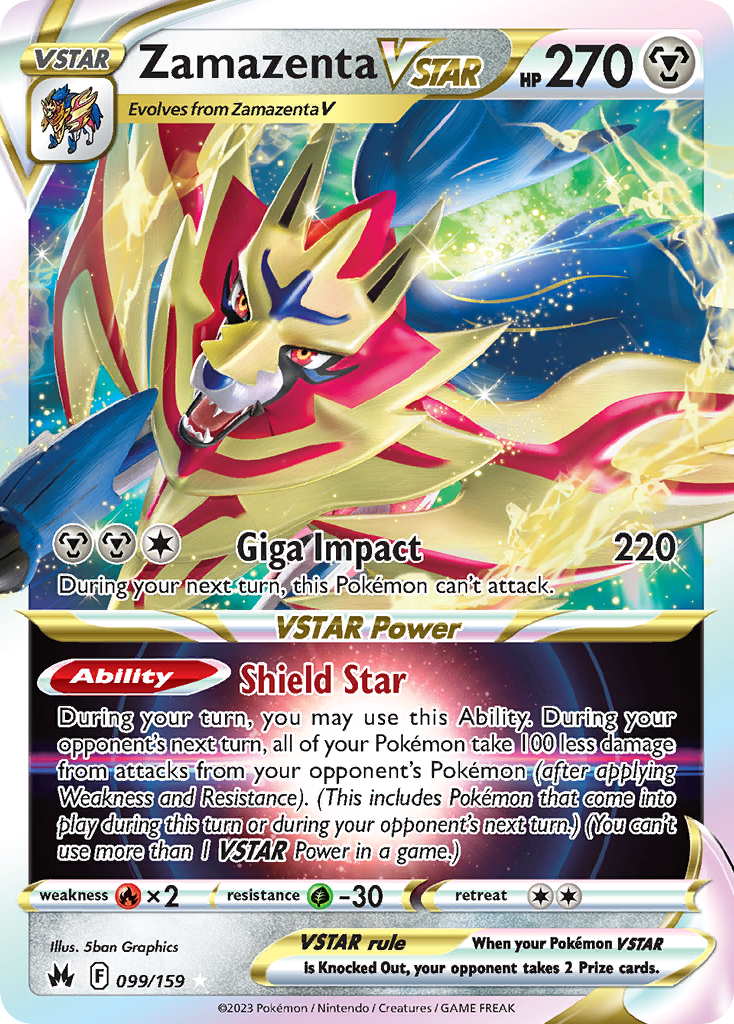 Zamazenta VSTAR #99 Crown Zenith