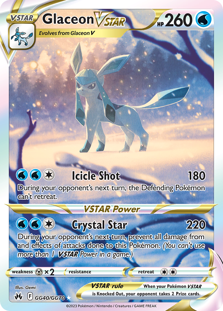 Glaceon VSTAR #GG40 Crown Zenith Galarian Gallery