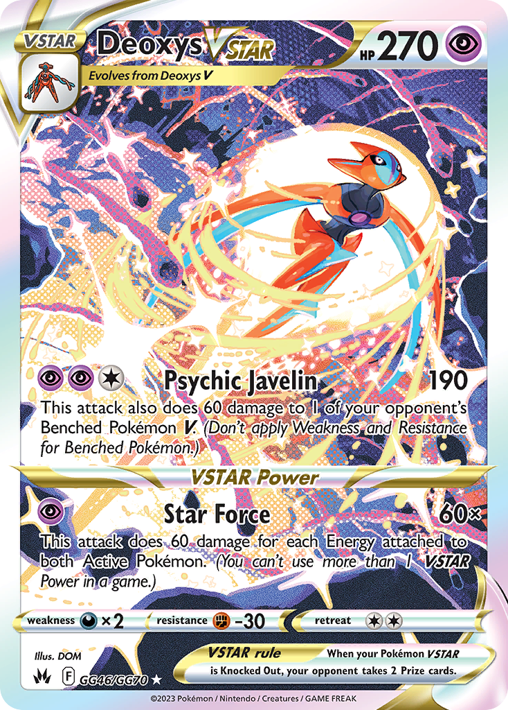 Deoxys VSTAR #GG46 Crown Zenith Galarian Gallery
