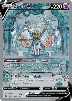 Zacian V #GG48 Crown Zenith Galarian Gallery