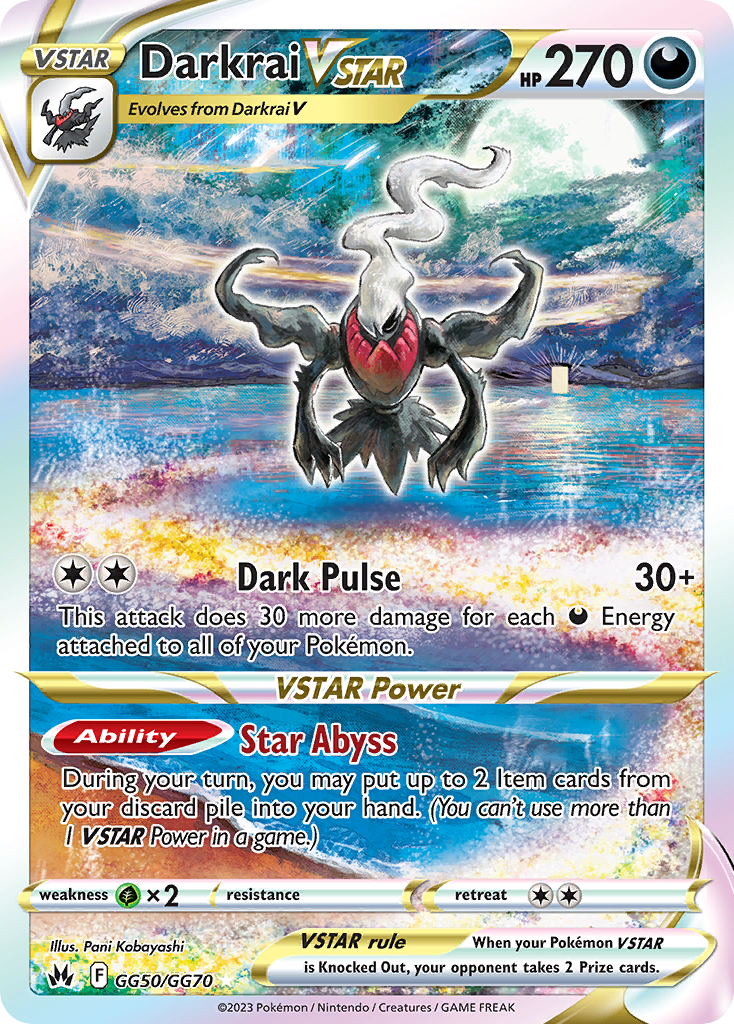 Darkrai VSTAR #GG50 Crown Zenith Galarian Gallery