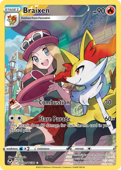 Braixen #TG01 Silver Tempest Trainer Gallery
