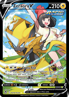 Zeraora V #TG16 Silver Tempest Trainer Gallery