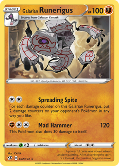 Galarian Runerigus #102 Rebel Clash