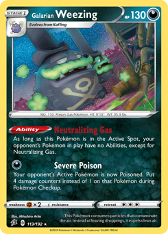 Galarian Weezing #113 Rebel Clash