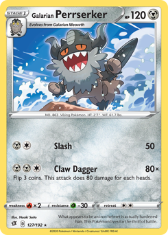 Galarian Perrserker #127 Rebel Clash