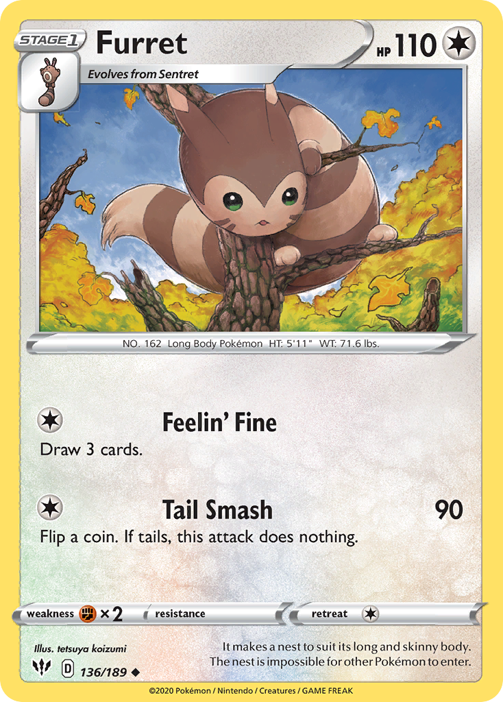 Furret #136 Darkness Ablaze
