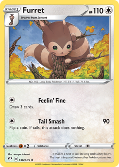 Furret #136 Darkness Ablaze