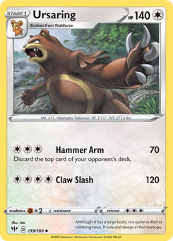 Ursaring #139 Darkness Ablaze