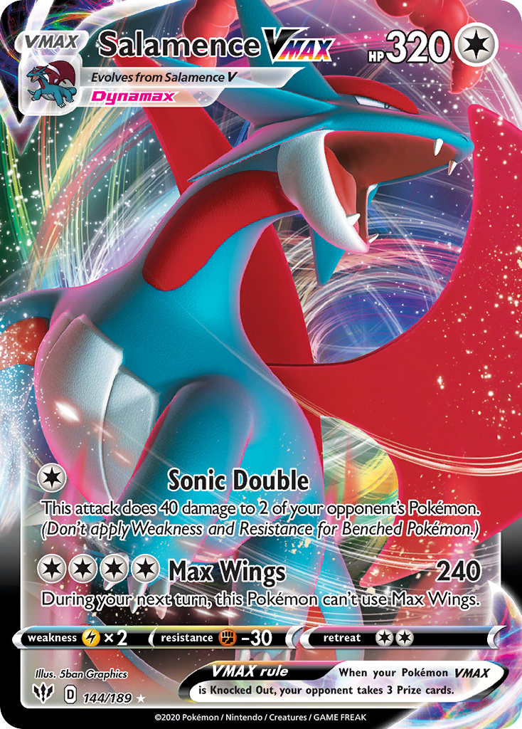 Salamence VMAX #144 Darkness Ablaze