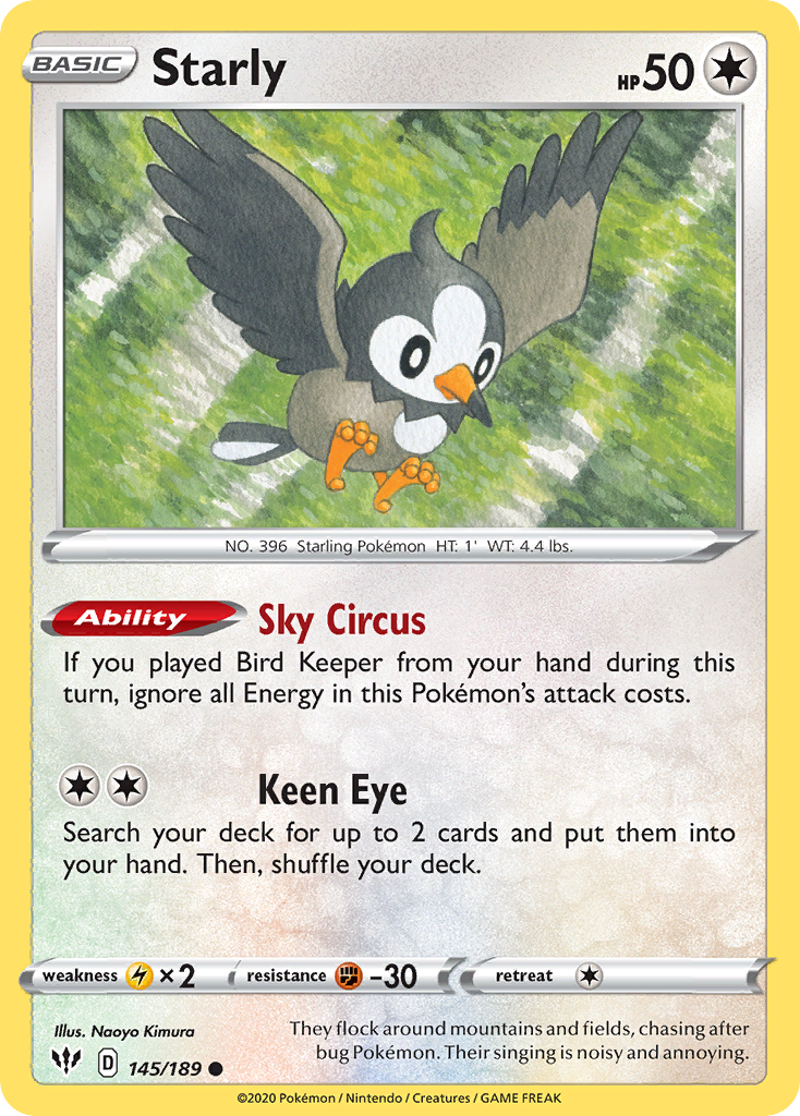 Starly #145 Darkness Ablaze